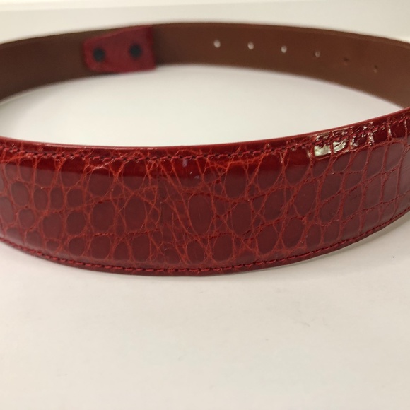 Reptilia Black Lizrd Belt & Red Alligator Belt 30 main image 3